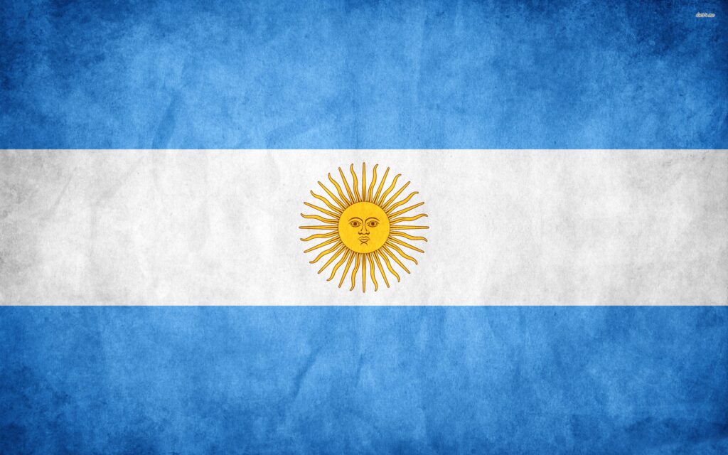 This is a picture of the Argentina flag used in the 2022 FIFA World Cup Final